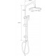 Душевая стойка Aquanet Passion AF300-70-RC-C хром штанга 90 см, шланг 150 см