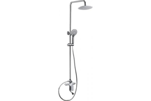 Душевая стойка Aquanet Arctic AF520-72-R-CW штанга 145 см, шланг 150 см