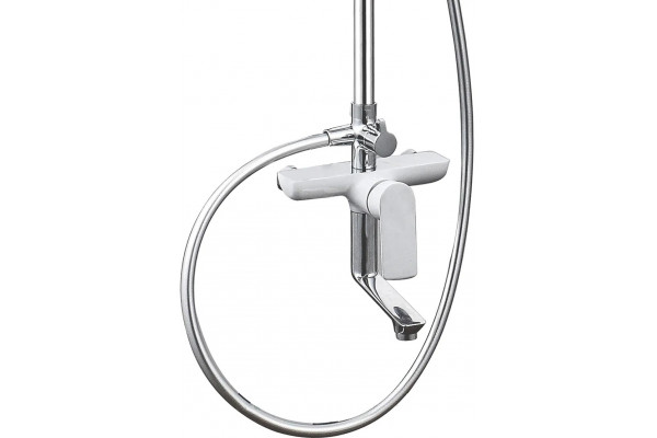 Душевая стойка Aquanet Arctic AF520-72-R-CW штанга 145 см, шланг 150 см