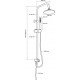Душевая стойка Aquanet Practic AF100-70-R-C хром, штанга 126.5 см