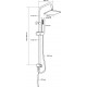 Душевая стойка Aquanet Practic AF100-70-S-C хром, штанга 126.5 см