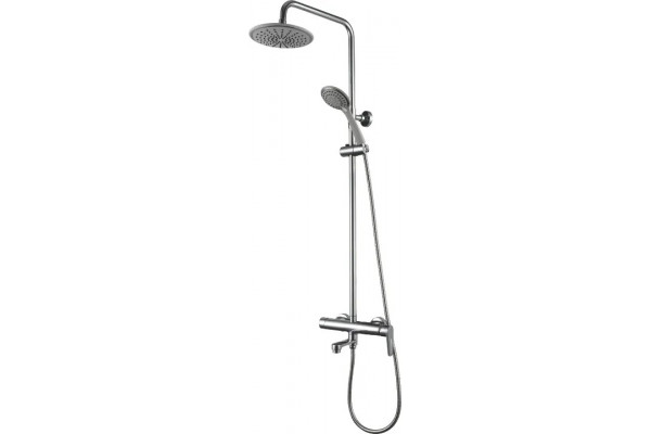 Душевая стойка Aquanet Logic AF320-72-R-C штанга 120 см, шланг металлический 150 см