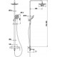 Душевая стойка Aquanet Logic AF320-72-R-C штанга 120 см, шланг металлический 150 см