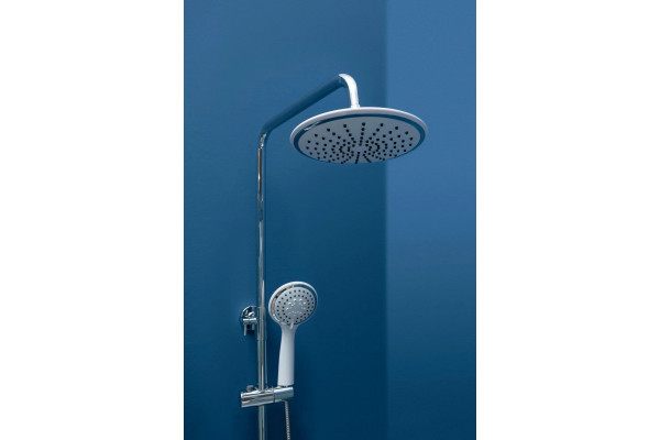 Душевая стойка Aquanet Logic AF320-72-R-C штанга 120 см, шланг металлический 150 см