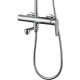 Душевая стойка Aquanet Logic AF320-72-R-C штанга 120 см, шланг металлический 150 см