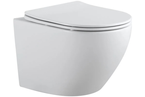 Унитаз подвесной Aquanet Cetus 2.0 W rimless белый, овальный, 36x51.5 см