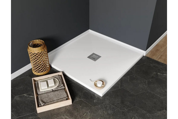Поддон для душа Aquanet Pleasure ATS-100x100U-W с сифоном, квадратный, низкий