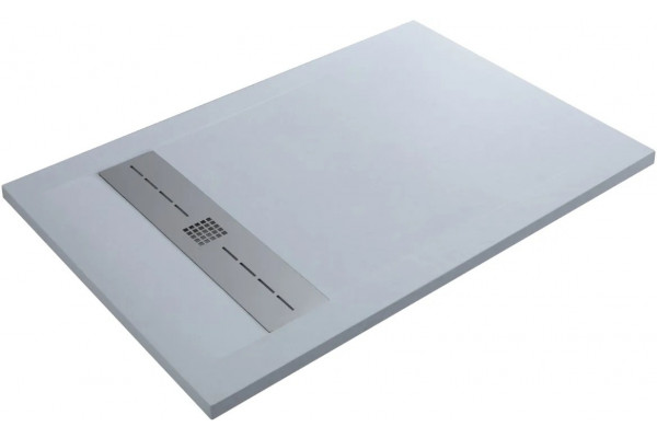 Поддон для душа Aquanet Delight 140x80 белый камень, с сифоном, прямоугольный, низкий