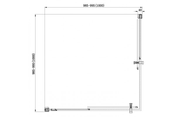 Душевой уголок Aquanet Delta Cube NPE1142 100x100 см квадратный, двери раздвижные