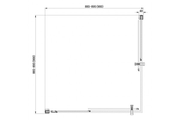 Душевой уголок Aquanet Delta Cube NPE1142 90x90 см квадратный, двери раздвижные