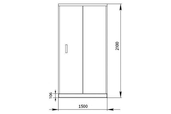 Душевая дверь в нишу Aquanet Alfa 150-12 раздвижная, стекло прозрачное