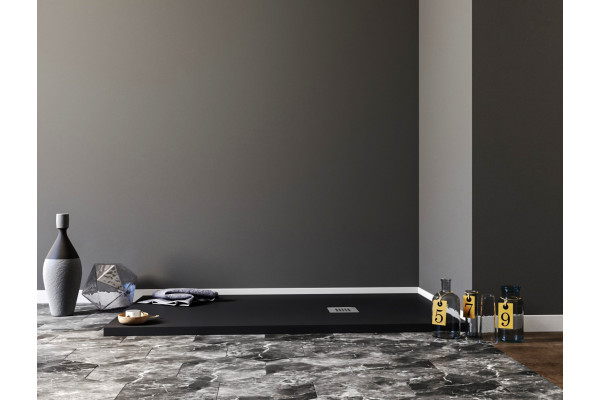Поддон для душа Aquanet Pleasure NEW 005B 160x80 без сифона, черный камень, прямоугольный, низкий