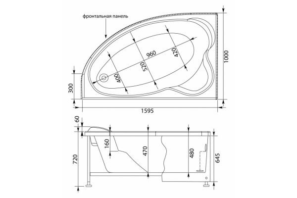 Экран Aquanet Sarezo 160 L