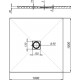 Поддон для душа Aquanet Pleasure NEW 001.1G 100x100 с сифоном, серый камень, квадратный, низкий