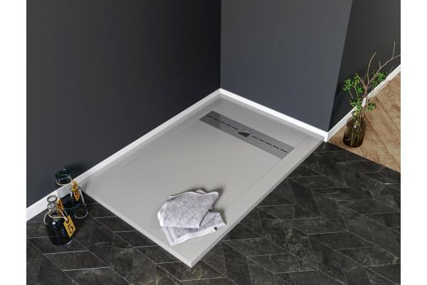 Поддон для душа Aquanet Delight NEW 011G 160x80 серый камень, с сифоном, прямоугольный, низкий