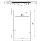 Поддон для душа Aquanet Delight NEW 010G 140x90 серый камень, без сифона, прямоугольный, низкий