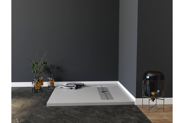 Поддон для душа Aquanet Delight NEW 007G 90x90 серый камень, без сифона, квадратный, низкий