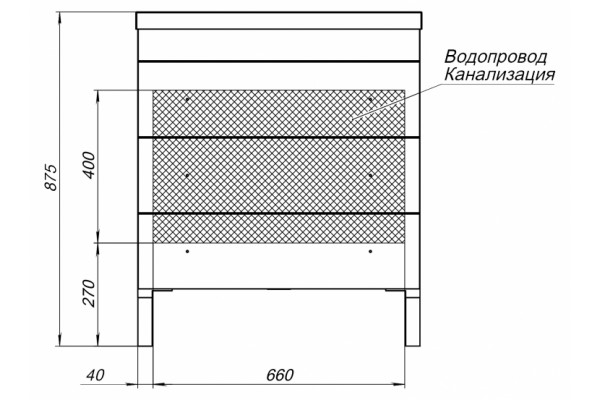Тумба для комплекта Aquanet Верона 75 белая с ящиками, напольная