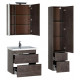 Зеркало-шкаф Aquanet Эвора 70 дуб антик с доводчиками, ручки хром