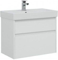 Тумба с раковиной Aquanet Nova Lite 75 2 ящика, подвесная,  в современном стиле