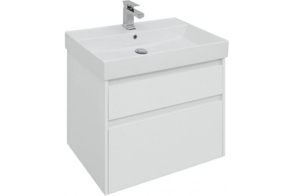Тумба с раковиной Aquanet Nova Lite 75 2 ящика, подвесная,  в современном стиле