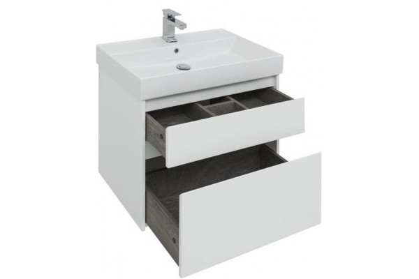 Тумба с раковиной Aquanet Nova Lite 75 2 ящика, подвесная,  в современном стиле