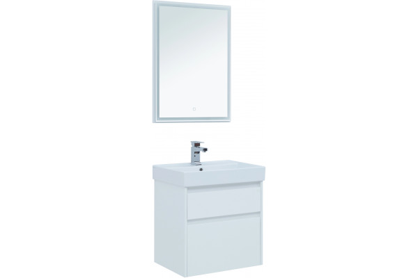 Тумба с раковиной Aquanet Nova Lite 60 2 ящика, подвесная,  в современном стиле