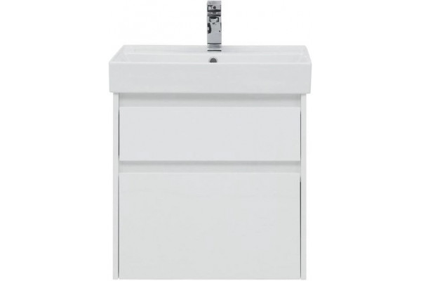Тумба с раковиной Aquanet Nova Lite 60 2 ящика, подвесная,  в современном стиле
