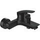 Смеситель Aquanet Static AF330-20B для ванны с душем, чёрный матовый, однорычажный, черный