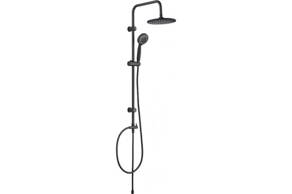 Душевая стойка Aquanet Passion AF300-70-R-B чёрная матовая цвет черный, штанга 84 см