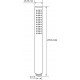 Душевая лейка Aquanet AF000-14B чёрная матовая цвет черный, штанга 21 см
