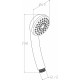 Душевая лейка Aquanet AF000-01C хром, штанга 19.8 см