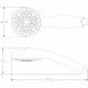 Душевая лейка Aquanet AF000-07C хром, штанга 7.2 см, 3 режима