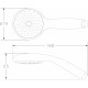 Душевая лейка Aquanet AF000-06C хром, штанга 6.5 см, 1 режим