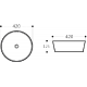 Раковина Aquanet Smart 1 белая круглая, цвет белый