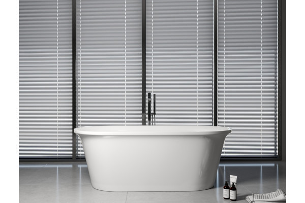 Акриловая ванна Aquanet Smart 260047 170, белая, овальная, отдельностоящая