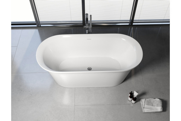 Акриловая ванна Aquanet Smart 260047 170, белая, овальная, отдельностоящая