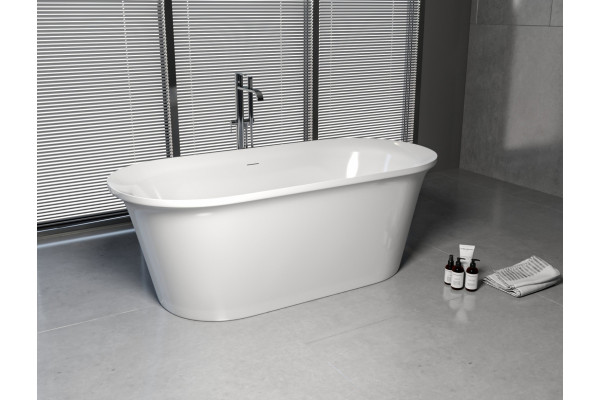Акриловая ванна Aquanet Smart 260047 170, белая, овальная, отдельностоящая