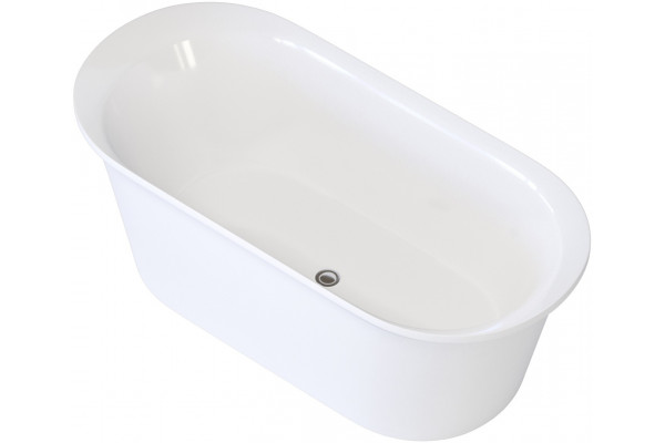Акриловая ванна Aquanet Smart 260047 170, белая, овальная, отдельностоящая