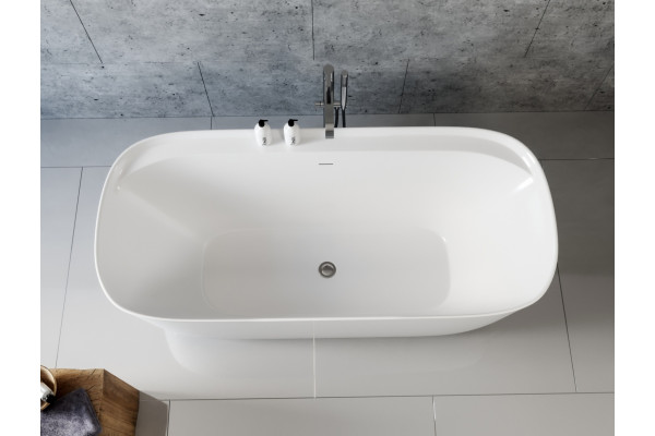 Акриловая ванна Aquanet Fine 260045 170, белая, овальная, отдельностоящая