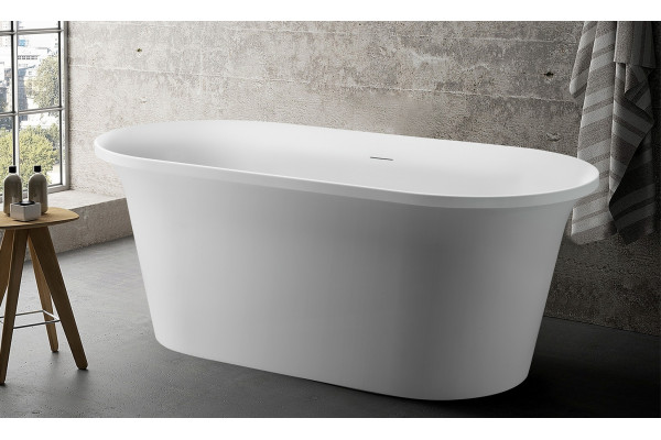 Акриловая ванна Aquanet Smart 260053 170x80, белая матовая, овальная, отдельностоящая
