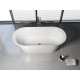 Акриловая ванна Aquanet Smart 260053 170x80, белая матовая, овальная, отдельностоящая