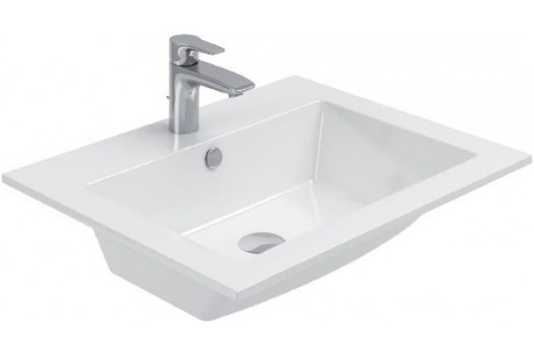 Тумба с раковиной Aquanet Lino 60 дуб веллингтон, подвесная, с ящиками