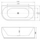 Акриловая ванна Aquanet Elegant B 260055 180, белая матовая, асимметричная, объем 230 л.