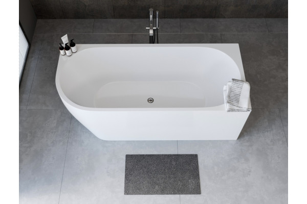 Акриловая ванна Aquanet Elegant B 260055 180, белая матовая, асимметричная, объем 230 л.