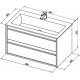 Мебель для ванной Aquanet Lino 90 белый матовый подвесная, с ящиками