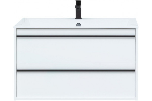 Тумба для комплекта Aquanet Lino 90 белый матовый подвесная, с ящиками