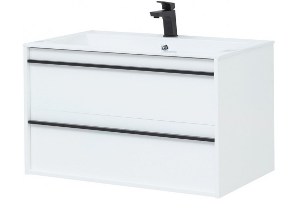 Тумба для комплекта Aquanet Lino 90 белый матовый подвесная, с ящиками