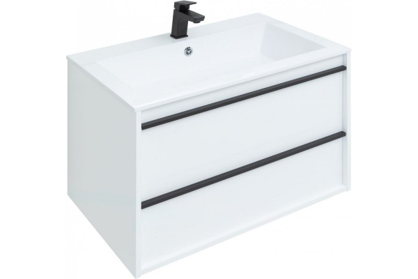 Мебель для ванной Aquanet Lino 80 белый матовый подвесная, с ящиками