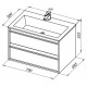Тумба для комплекта Aquanet Lino 80 белый матовый подвесная, с ящиками
